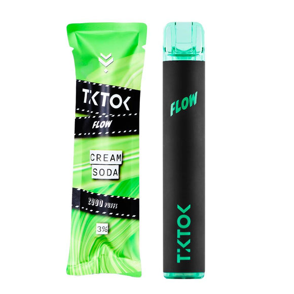 พอตใช้แล้วทิ้ง พอตใช้แล้วทิ้ง TikTok FLOW - 2000 คำ - Cream Soda – Thai Vape Shop